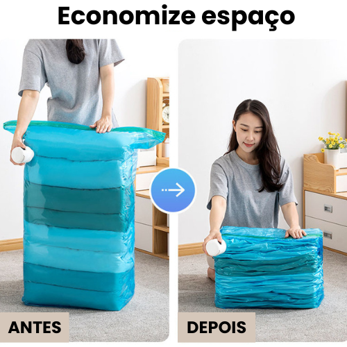 Compressor à Vácuo UltraCompress + Sacolas reutilizáveis